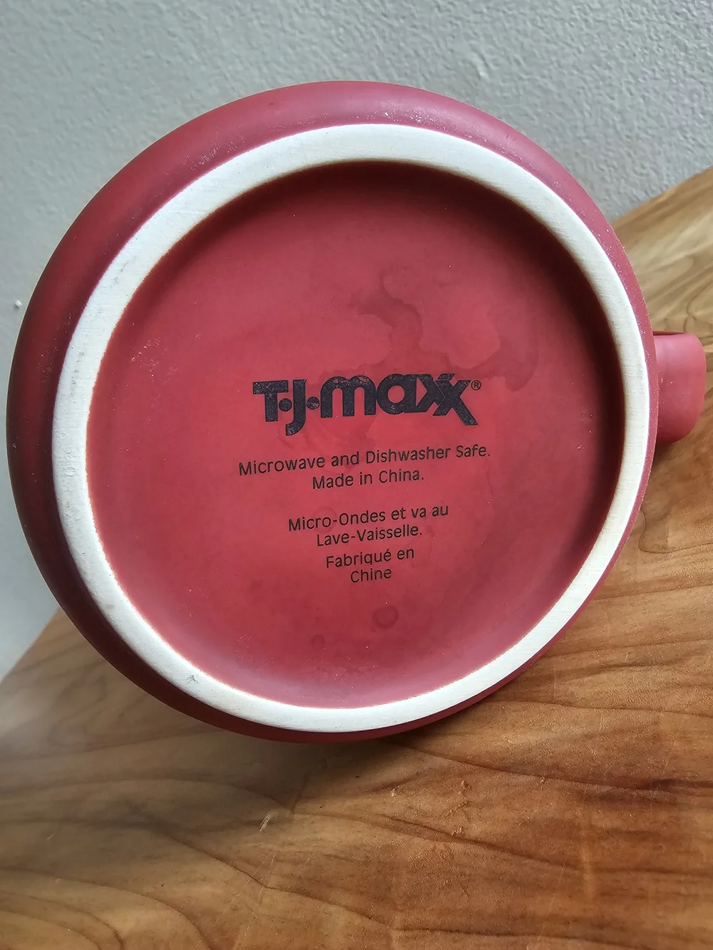 T.J.Maxx Red 'Thanks I Got It At T.J.Maxx' Soft Ceramic Coffee Mug - Picture 4 of 4